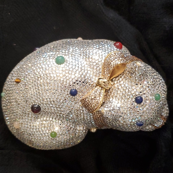 Judith Leiber sleeping Swarovski crystal cat - Picture 9 of 9